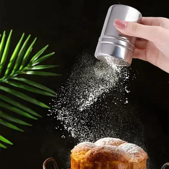 Alt view image 7 of 7 - Powdered Sugar Shaker Flour Duster Sifter for Bread Baking Stainless Steel