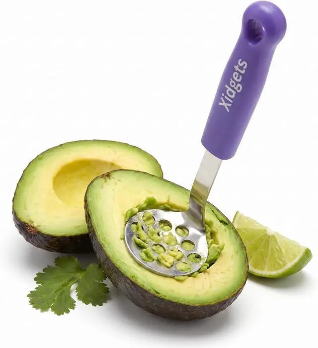 Main image of Mini Avocado Masher | Dishwasher Safe | Stainless Steel (Plum Purple)