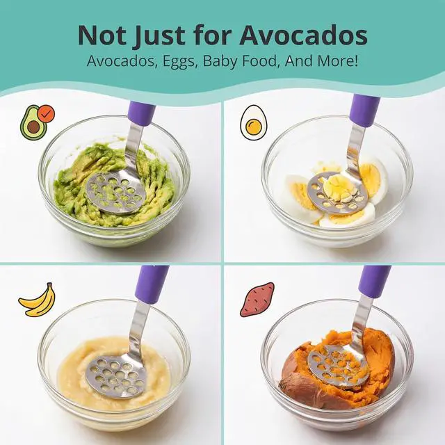 Alt view image 5 of 6 - Mini Avocado Masher | Dishwasher Safe | Stainless Steel (Plum Purple)