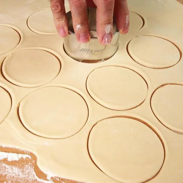 Alt view image 2 of 6 - ALLTOP 12 Pcs Round Biscuit Cutter - Stainless Steel Baking Essential Tool for Effortless Circle Cookie Shaping,Pastry,Cake Decoration&Fondant Creation Precise Cut Utensil for Dumpling,Scone, Donut