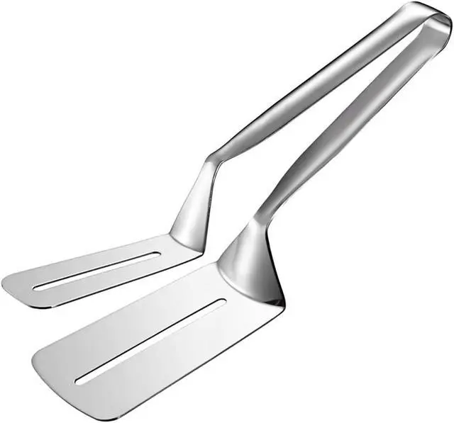 Alt view image 2 of 7 - HornTide Pasta & Steak Tongs Set (8" + 9"), SUS304 Stainless Steel, Multifunctional Food Flipping Tools for Cooking and Serving