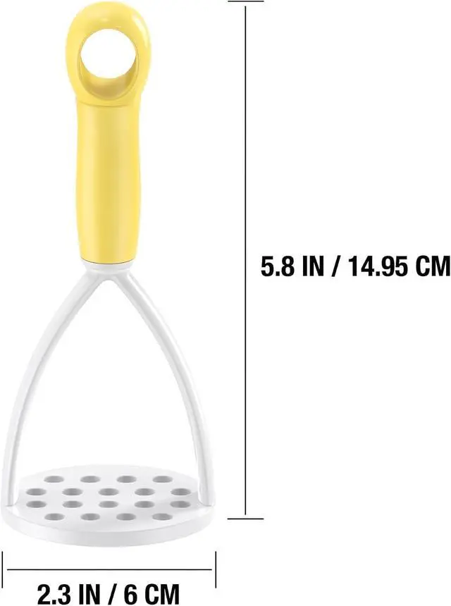 Alt view image 2 of 7 - 1Pc Random Color Manual Silicone Potato Masher, Cooking Utensils Masher, Mini Potato Masher for Non-Stick Cookware