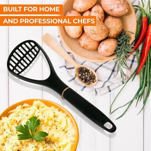 Alt view image 5 of 7 - TENTA KITCHEN Good Grips Nylon Potato Solid Masher Professional Nylon Potato Masher,Garlic Press,Cooking and Kitchen Gadget. Ricer Press Blender Crusher for Non-Stick Cookware
