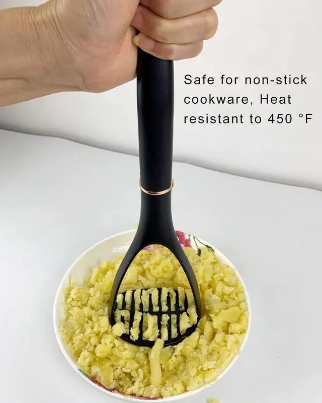 Alt view image 7 of 7 - TENTA KITCHEN Good Grips Nylon Potato Solid Masher Professional Nylon Potato Masher,Garlic Press,Cooking and Kitchen Gadget. Ricer Press Blender Crusher for Non-Stick Cookware