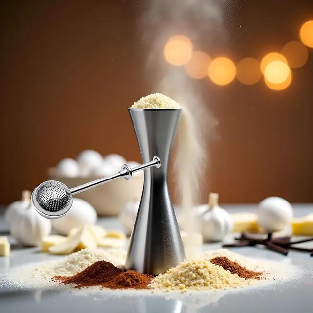 Alt view image 3 of 7 - 304 Silver Stainless Steel Flour Powder Filter Spoon, Shaker Duster Sifter Baker Dusting Wand For Sugar Flour Spices, Flour Sugar Powder Spoon Kitchen Tools Baking Sifters Baking Tools and Accessories