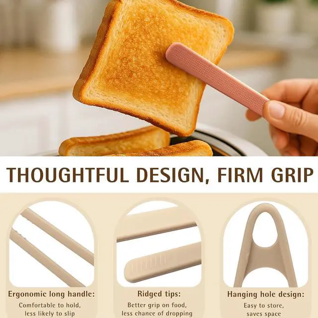 Alt view image 3 of 7 - 3-Pack Mini Silicone Tongs 5.5" Small Kitchen Tongs in 3 Colors for Cooking, Serving & Fine Motor Skills