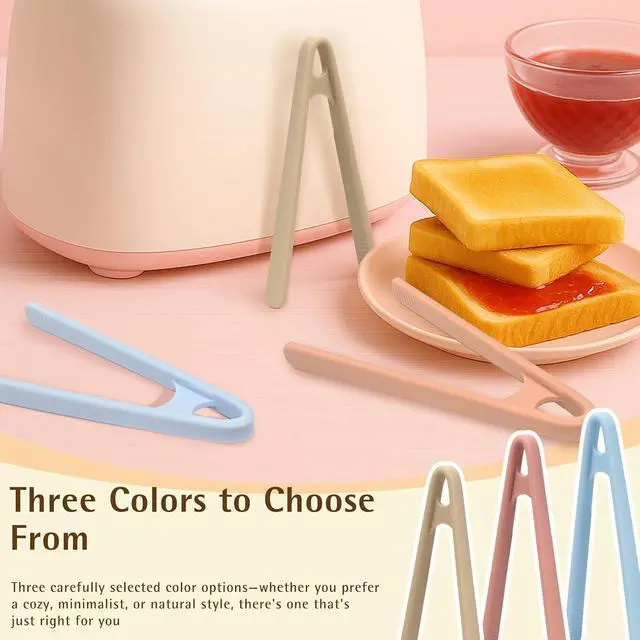 Alt view image 2 of 7 - 3-Pack Mini Silicone Tongs 5.5" Small Kitchen Tongs in 3 Colors for Cooking, Serving & Fine Motor Skills