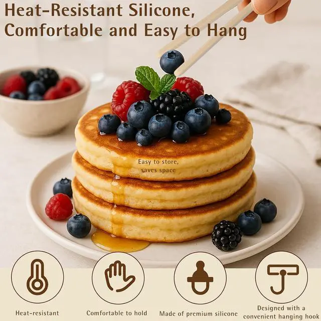Alt view image 4 of 7 - 3-Pack Mini Silicone Tongs 5.5" Small Kitchen Tongs in 3 Colors for Cooking, Serving & Fine Motor Skills