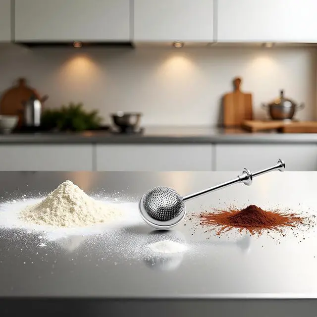 Alt view image 2 of 7 - 304 Stainless Steel Flour Powder Filter Spoon, Baker Dusting Wand For Sugar Flour Spices, Sourdough Bread Baking Supplies, Flour Sugar Powder Spoon Kitchen Tools Baking Sifters Baking Tools, 1