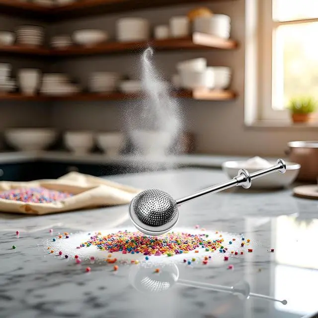 Alt view image 6 of 7 - 304 Stainless Steel Flour Powder Filter Spoon, Baker Dusting Wand For Sugar Flour Spices, Sourdough Bread Baking Supplies, Flour Sugar Powder Spoon Kitchen Tools Baking Sifters Baking Tools, 1
