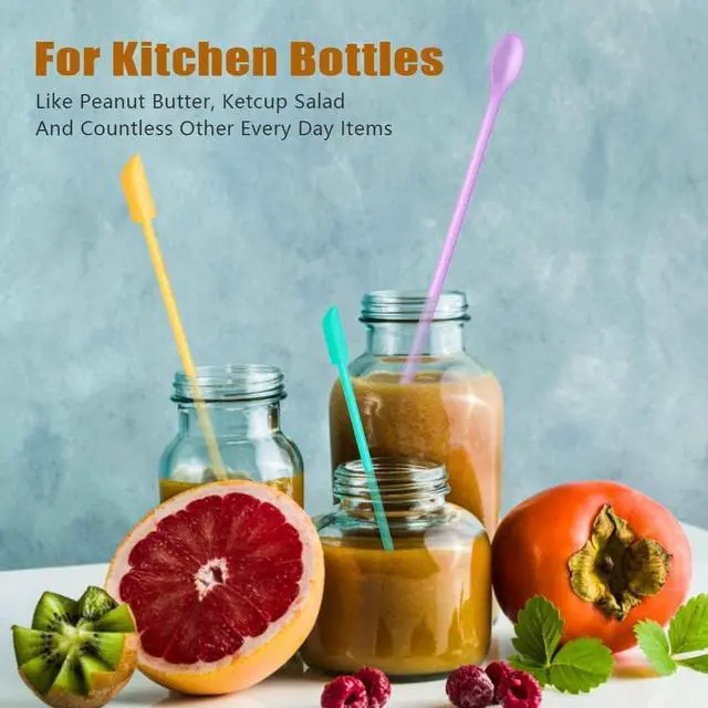 Alt view image 6 of 7 - Silicone Spatula Set 6Pcs, Mini Jar Scraper for Makeup & Food | Mini spatulas reach every last drop in jars and bottles, reducing waste for food, cosmetics and personal care products.