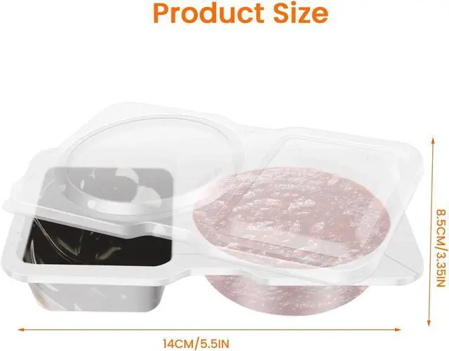 Alt view image 7 of 7 - Reusable Snack Containers with Lids 20Pcs, Compartment Portion Control Containers for Snacks, Condiments,Dips,2 Double Compartment Snack Containers for Kids, Snack Pack Containers