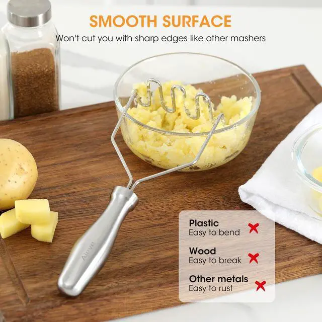 Alt view image 5 of 7 - Aieve Heavy Duty Stainless Steel Potato Masher with Ergonomic Handle