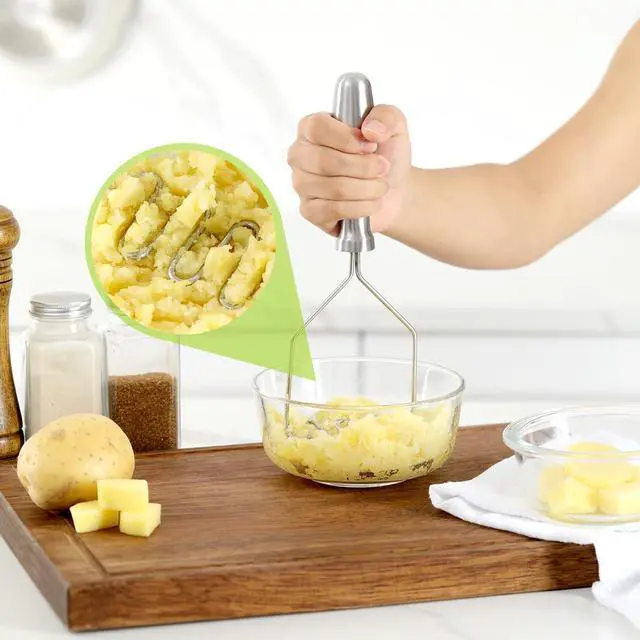 Alt view image 7 of 7 - Aieve Heavy Duty Stainless Steel Potato Masher with Ergonomic Handle