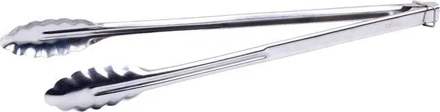 Main image of Winco 16" Silver Heavy-Duty Utility Stainless Steel Tongs | Heavy-duty, Locking clip, Great for Salads, Buffets and Catering