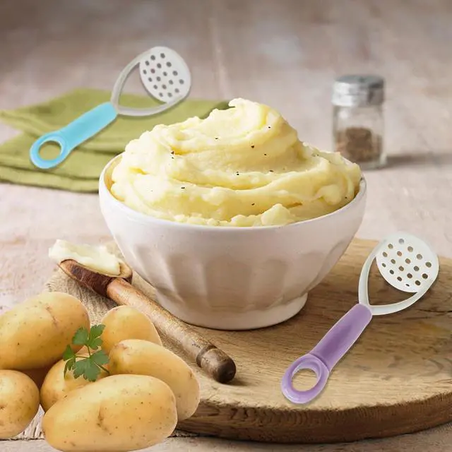 Alt view image 3 of 7 - 5Pcs Mini Potato Masher Cooking Utensils Non-Scratch Nonstick Masher Manual Silicone Potato Masher Kitchen Tools for Bean, Root Vegetables