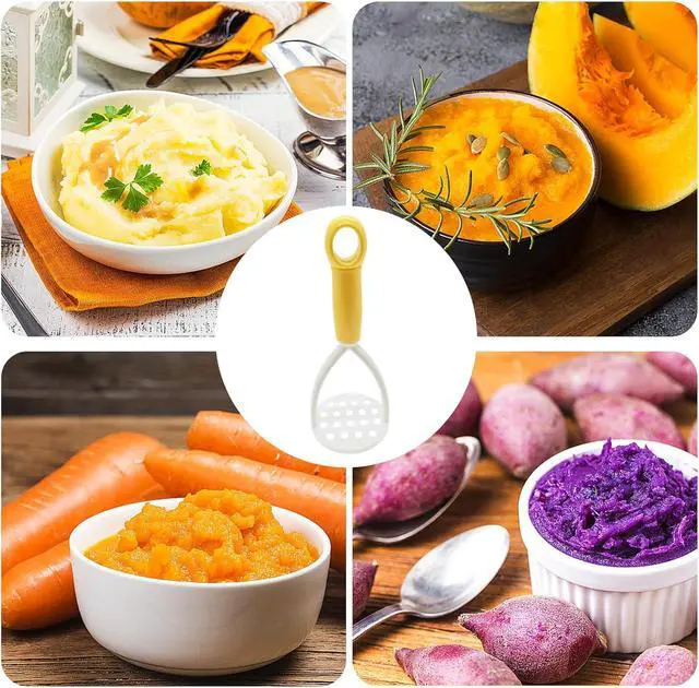 Alt view image 5 of 7 - 5Pcs Mini Potato Masher Cooking Utensils Non-Scratch Nonstick Masher Manual Silicone Potato Masher Kitchen Tools for Bean, Root Vegetables