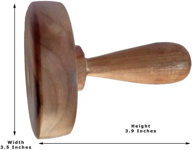 Alt view image 2 of 7 - Big Wooden Potato Masher,Wooden Roti Chapati Presser,roti bhakri or khakara on tava Presser, Crusher