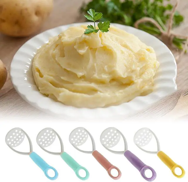Alt view image 7 of 7 - 5Pcs Mini Potato Masher Cooking Utensils Non-Scratch Nonstick Masher Manual Silicone Potato Masher Kitchen Tools for Bean, Root Vegetables