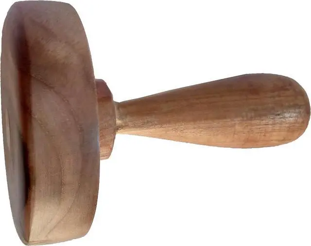 Alt view image 7 of 7 - Big Wooden Potato Masher,Wooden Roti Chapati Presser,roti bhakri or khakara on tava Presser, Crusher
