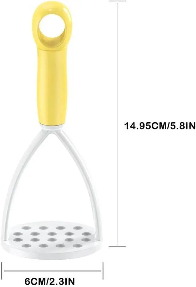 Alt view image 2 of 7 - 1Pc Random Color Manual Silicone Potato Masher, Cooking Utensils Masher, Mini Potato Masher for Non-Stick Cookware