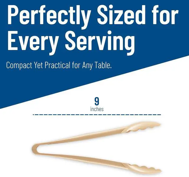 Alt view image 4 of 7 - Carlisle FoodService Products salad tongs 9 in 470906 Heat Resistant Plastic Tongs for Grilling and Food Prep, Dishwasher Safe for Restaurants, Kitchens, Catering NSF Listed, Beige