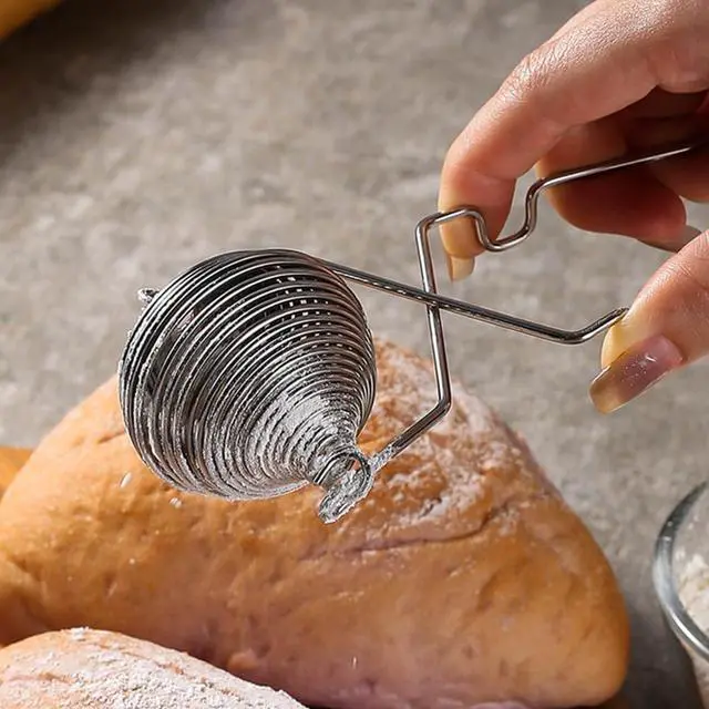 Alt view image 3 of 7 - Cabilock Stainless Steel Flour Sieve Handheld Mesh Flour Sifter for Baking Powdered Sugar Cocoa Almond Powder Fine Mesh Strainer for Kitchen Sifting Tool