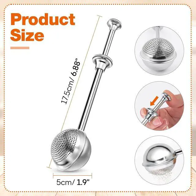 Alt view image 2 of 7 - Powdered Sugar Flour, Powdered Sugar Shaker Duster Flour Dispenser Shaker with 18/8 Stainless Steel One-handed Operation Shaker Duster for Sugar Flour and Spices
