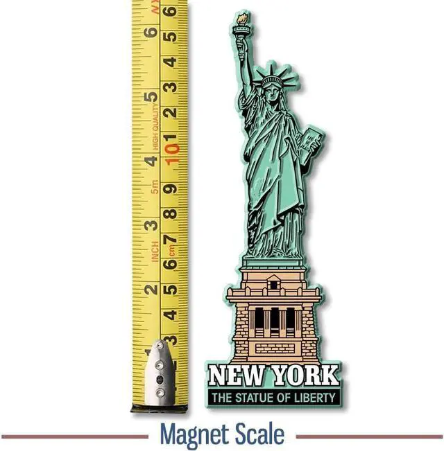 Alt view image 2 of 4 - New York City Statue of Liberty Jumbo Magnet by Classic Magnets, 3D Rubber Vintage-Style Collectible Souvenirs and Gifts Made in the USA