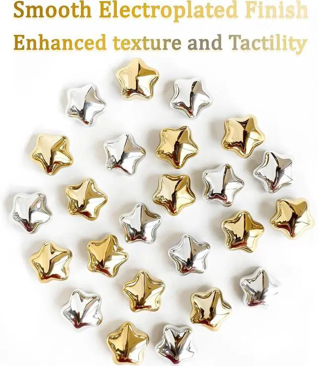 Alt view image 7 of 7 - Fridge Magnets,15Pcs Silver Star Magnets Refrigerator Decorative | 15 Pcs Strong Magnets Fridge 0.73in Small Star Cute Decorative Magnet Set for Home Kitchen Office Whiteboard Locker