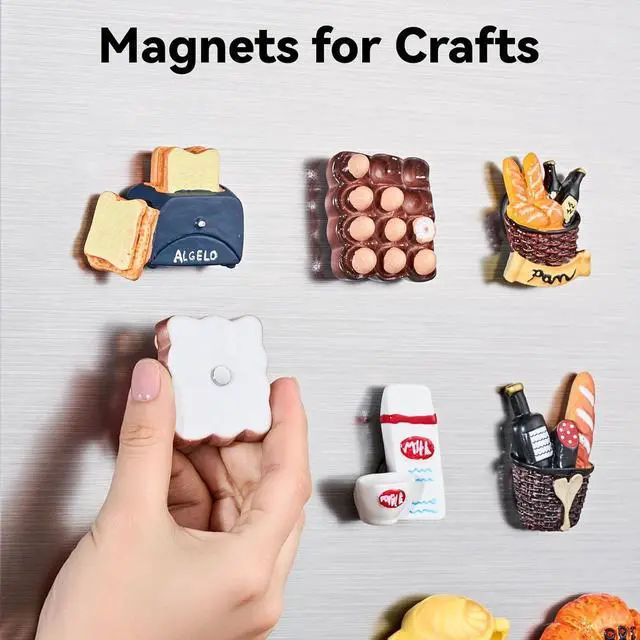 Alt view image 4 of 7 - SMARTAKE 45 Pcs Refrigerator Magnets, 6x2mm Small Fridge Magnets, Silver | Multi-Use Premium Neodymium Round Office Magnets for Fridge, Whiteboard, Billboard in Home, Kitchen, Office and School