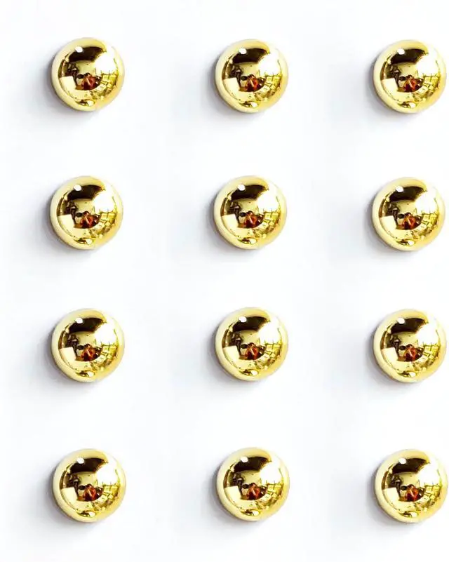 Main image of Gold Fridge Magnets 12PCS Small Round Magnet for Refrigerator | 0.71inch Cute Photo Decorative Magnet Set Mini Magnets for Office Whiteboard Decor