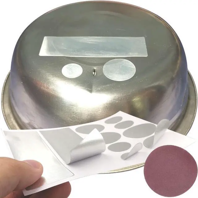 Main image of 12PCS Professional Aluminum Patch Repair Leaking Kit for Kitchen Cooking Pots Stock Soup Pot and Pans Cookware, Strong High Temperature Resistant Patch for Metal or Plastic Pail Bucket (1)