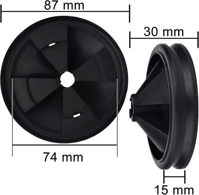 Alt view image 2 of 7 - 2 Pcs Garbage Disposal Splash Guards 3 3/8in Sink Baffle QCB-AM Replacement | Compatible with InSinkErator Evolution Series Garbage Disposal Stopper Sink Splash Guard
