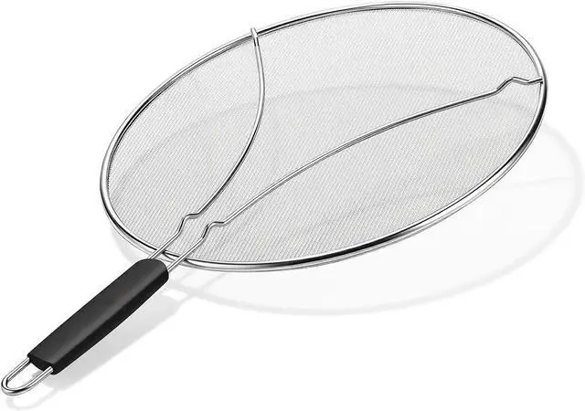 Main image of Splatter Screen for Frying Pan 13 Inch - Stainless Steel Grease Splatter Guard - Oil Splash Guard & Fine Mesh Cover for Cooking Bacon, Fried Chicken & Popcorn