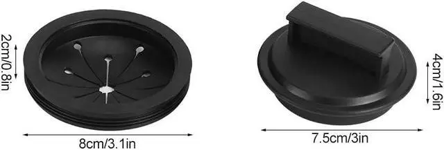 Alt view image 3 of 7 - Garbage Disposal Splash Guard and Sink Stopper, 3-Inch Rubber | Removable rubber cover helps contain food and water splashes. Oil-, wear-, and heat-resistant for easy cleaning.
