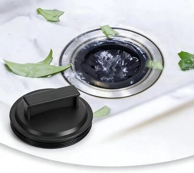 Alt view image 5 of 7 - Garbage Disposal Splash Guard and Sink Stopper, 3-Inch Rubber | Removable rubber cover helps contain food and water splashes. Oil-, wear-, and heat-resistant for easy cleaning.