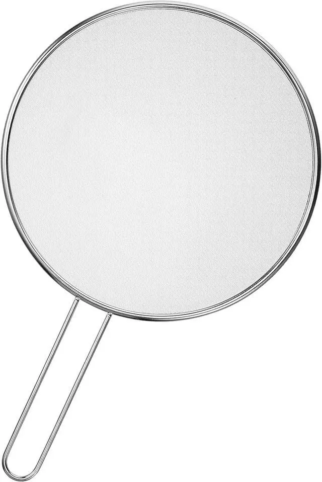 Main image of 7.5 in Grease Splatter Guard, Stainless Steel Splatter Guard for Frying Pan Oil Splatter-Screen with Comfortable Grip Handle and Ultra Fine Mesh (Diameter 19 cm,Handle 14.3cm)