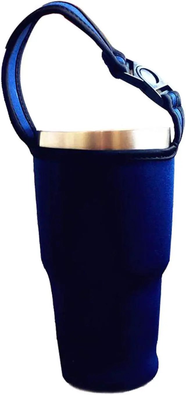 Alt view image 7 of 7 - 4 Pack Tumbler 30oz Carrier Holder Pouch for 30 oz Insulated Tumbler Coffee Cup, Neoprene Sleeve with Carrying Handle(Black,Blue,Pink,Navy)