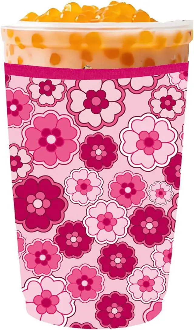 Alt view image 2 of 5 - 3 Pack Reusable Iced Coffee Cup Insulator Sleeve for Cold Beverages and Neoprene Cold Coffee Cup Sleeves Cooler Cover 16-32OZ for Coffee Cups, McDonalds, Dunkin Donuts