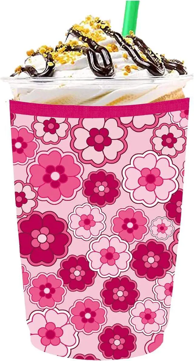 Alt view image 4 of 5 - 3 Pack Reusable Iced Coffee Cup Insulator Sleeve for Cold Beverages and Neoprene Cold Coffee Cup Sleeves Cooler Cover 16-32OZ for Coffee Cups, McDonalds, Dunkin Donuts