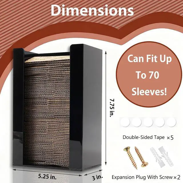 Alt view image 4 of 7 - UCUDI Coffee Cup Sleeve Holder Dispenser Coffee Bar Station Organizer | Wall Mount or CountertopHot Collar Jacket Organizer for Coffee Bar, Home Kitchen or Restaurant Use