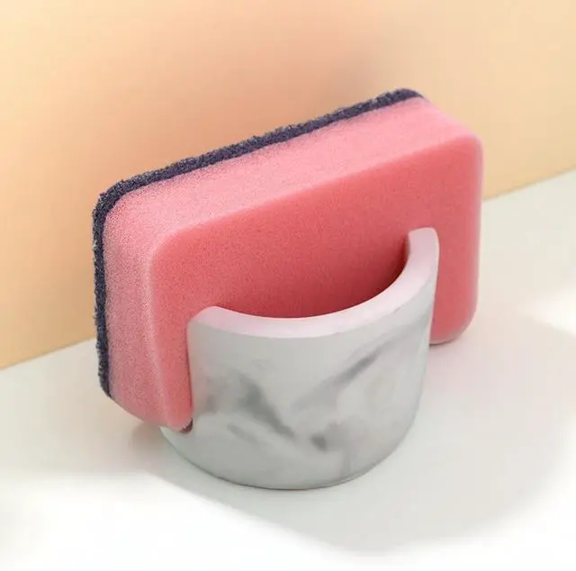 Alt view image 5 of 5 - Sponge Holder Kitchen Diatomite Drying Rack Absorbent Sink Sponge Organizer