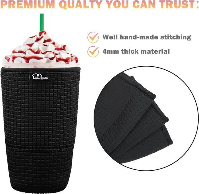 Alt view image 4 of 7 - WKIEASON Iced Coffee Sleeve Reusable Coffee Cup Sleeve Coolies 16-32oz | Non-Slip Neoprene Iced Coffee Sleeve for Cold Drinks ,Starbucks, McDonalds, Dunkin Donuts and More, Gifts for Women