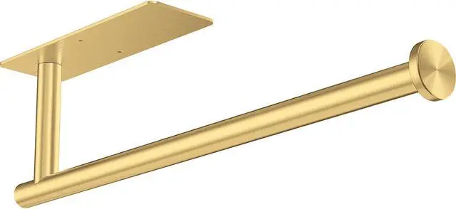 Main image of Gold Paper Towel Holder Under Cabinet, Self Adhesive Paper Towel Roll Holder Stick on Wall, Stainless Steel Towel Paper Holder for Kitchen Bathroom