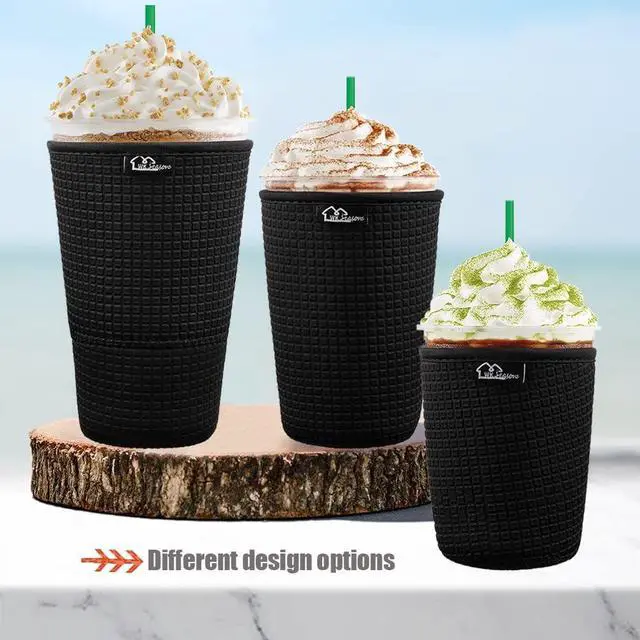 Alt view image 7 of 7 - WKIEASON Iced Coffee Sleeve Reusable Coffee Cup Sleeve Coolies 16-32oz | Non-Slip Neoprene Iced Coffee Sleeve for Cold Drinks ,Starbucks, McDonalds, Dunkin Donuts and More, Gifts for Women