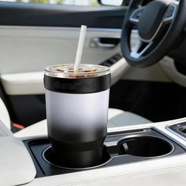 Alt view image 5 of 7 - Tumbler Silicone Ring,Iced Coffee Sleeve for 30oz Tumblers | Silicone Ring for 30oz YETI/RTIC/BJPKPK Tumblers,Fits 3.9-4 Inch Cup Mouth,for Most 30oz Stainless Steel Tumbler,Black