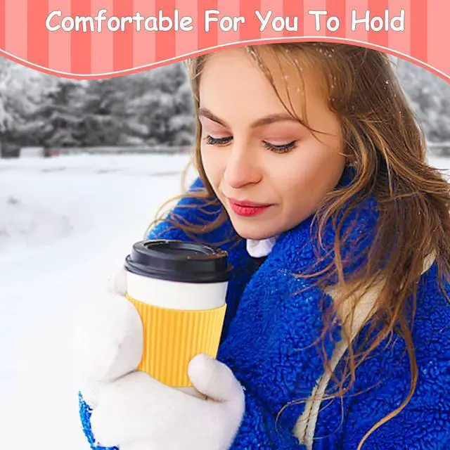 Alt view image 4 of 7 - 6 Pack Silicone Cup Sleeve Heat Resistant Coffee Cup Protective Sleeve Nonslip Glass Bottle Mug Protector Cover for Home Travel - Multicolor