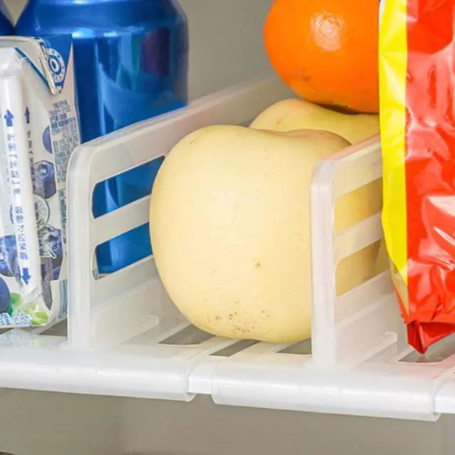 Alt view image 2 of 7 - Adjustable Refrigerator Divider Shelf Organizer Clear Storage Board | Kitchen Storage Board for Kitchen Fridge and Freezer 10.03X3.14X2.91In