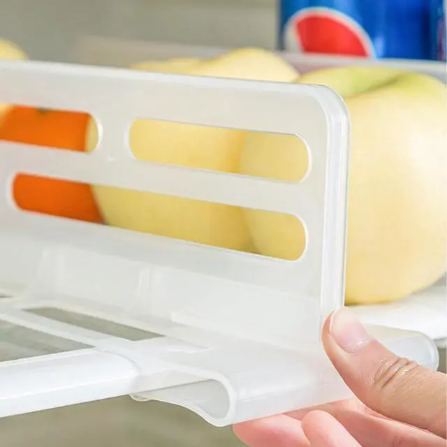 Alt view image 3 of 7 - Adjustable Refrigerator Divider Shelf Organizer Clear Storage Board | Kitchen Storage Board for Kitchen Fridge and Freezer 10.03X3.14X2.91In